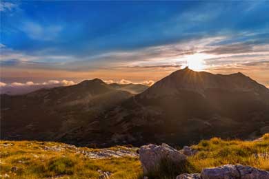 Lovćen National Park Sunset Mountains